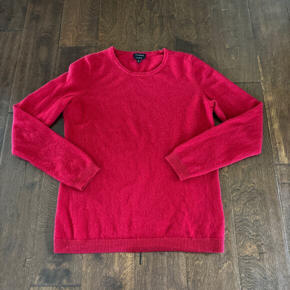 Talbots Pure Cashmere Sweater Size Small Red Crewneck - Picture 5 of 10